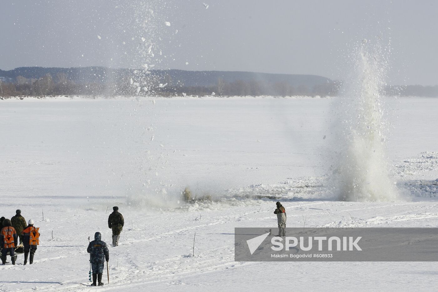 Ice explosions in Tatarstan