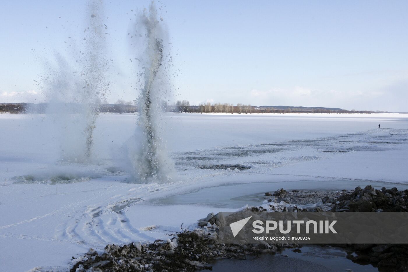 Ice explosions in Tatarstan