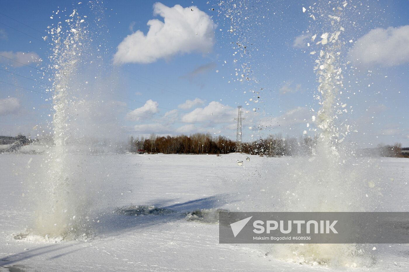 Ice explosions in Tatarstan