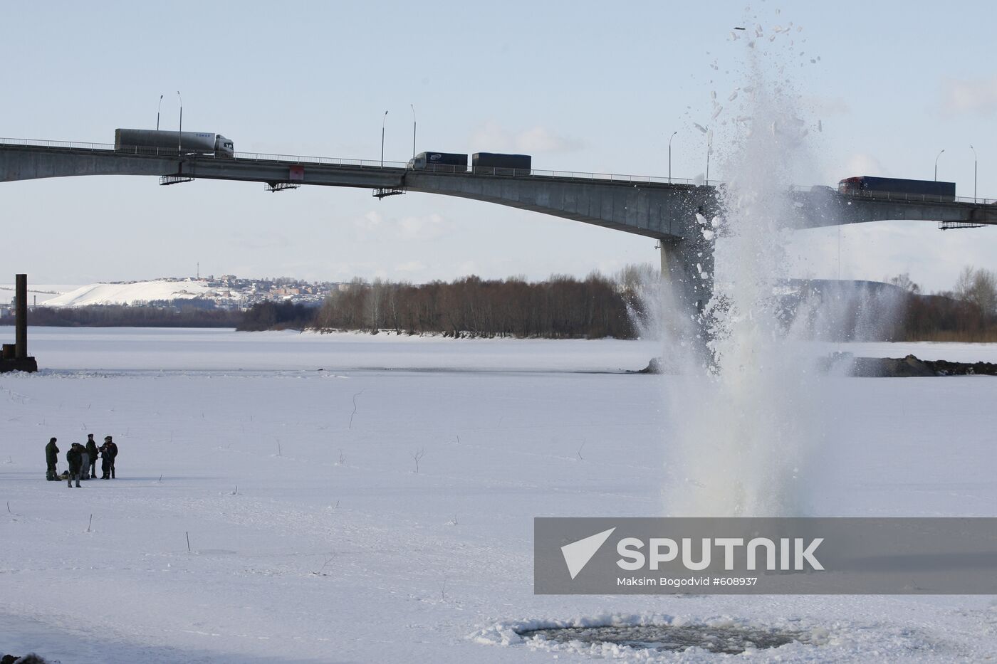 Ice explosions in Tatarstan