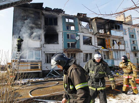 Residential building gas blast kills 3 in Moscow Region