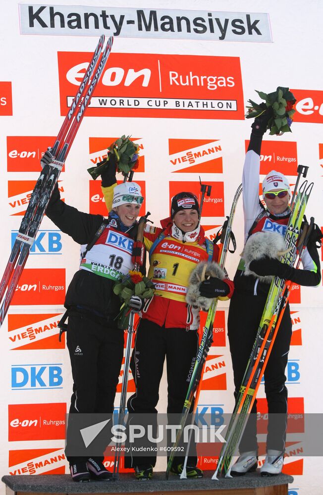 Women's 12.5 km mass start winners