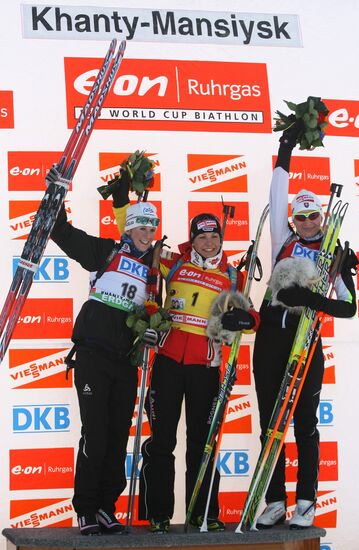 Women's 12.5 km mass start winners