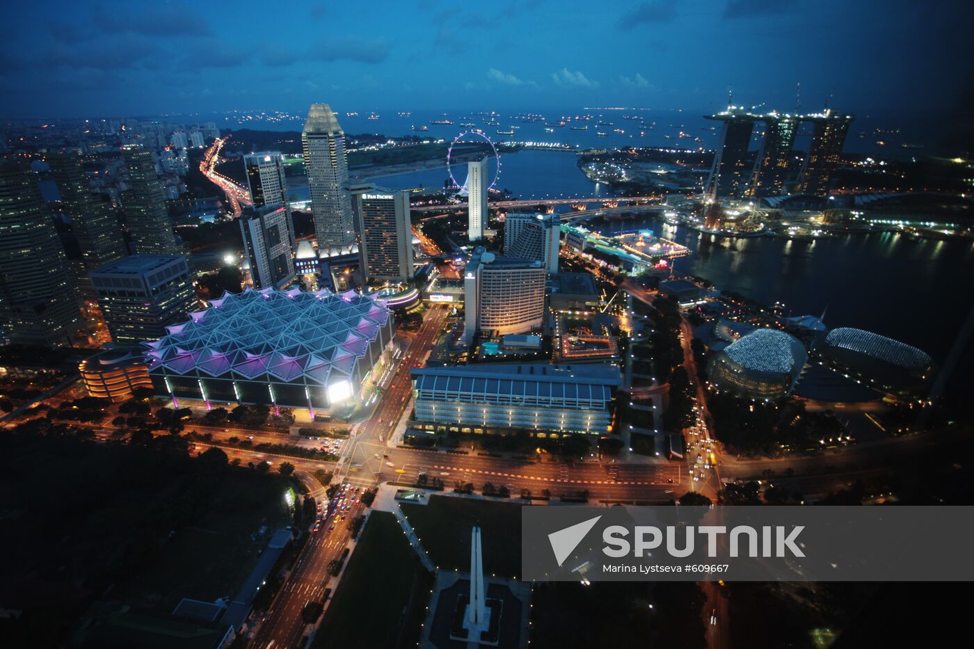 Night view of Singapore