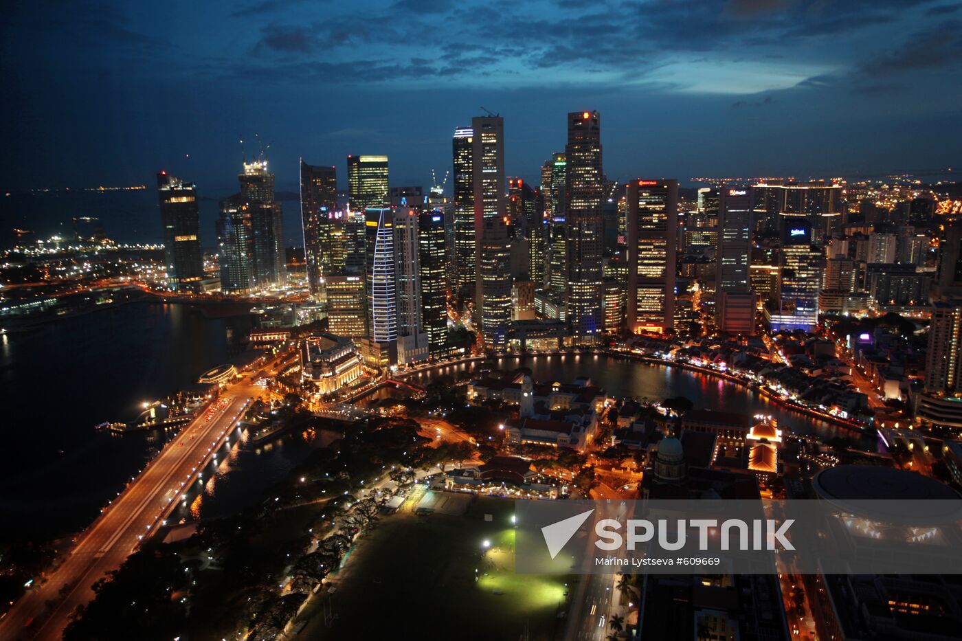 Night view of Singapore