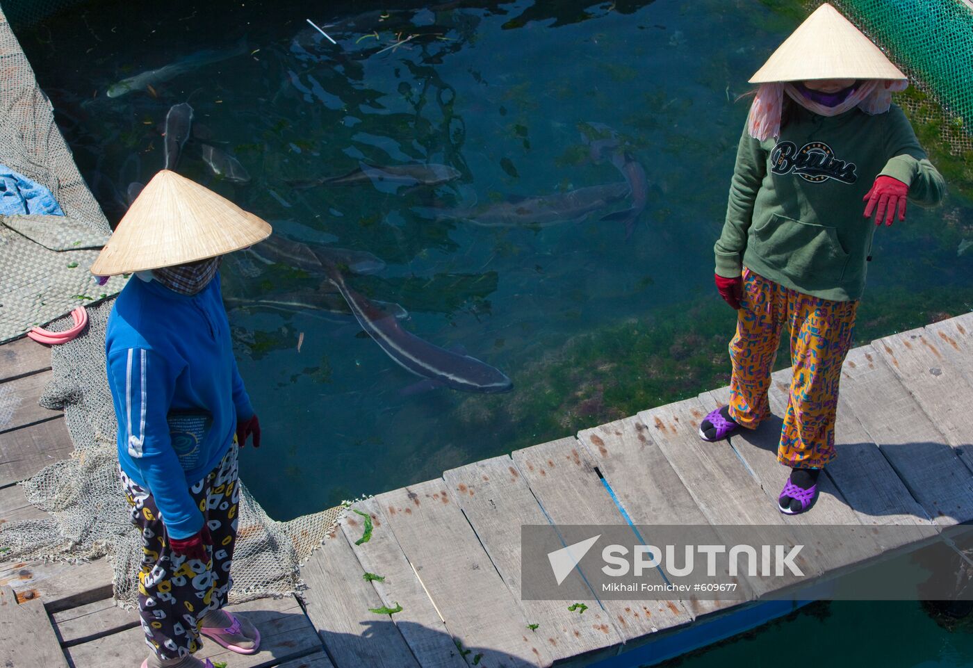 Residents of fishing village