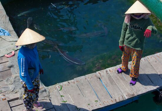 Residents of fishing village