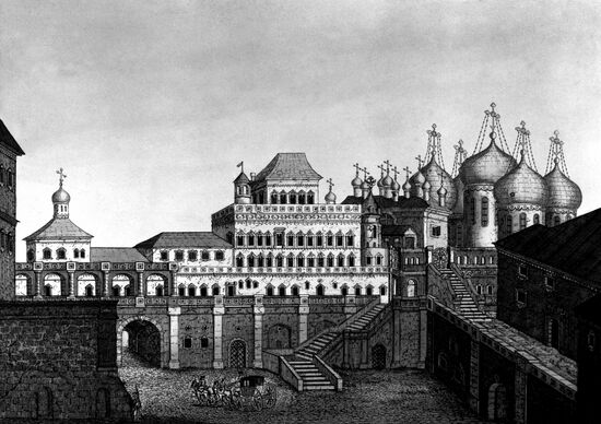 Reproduction of engraving "The Terem Palace"