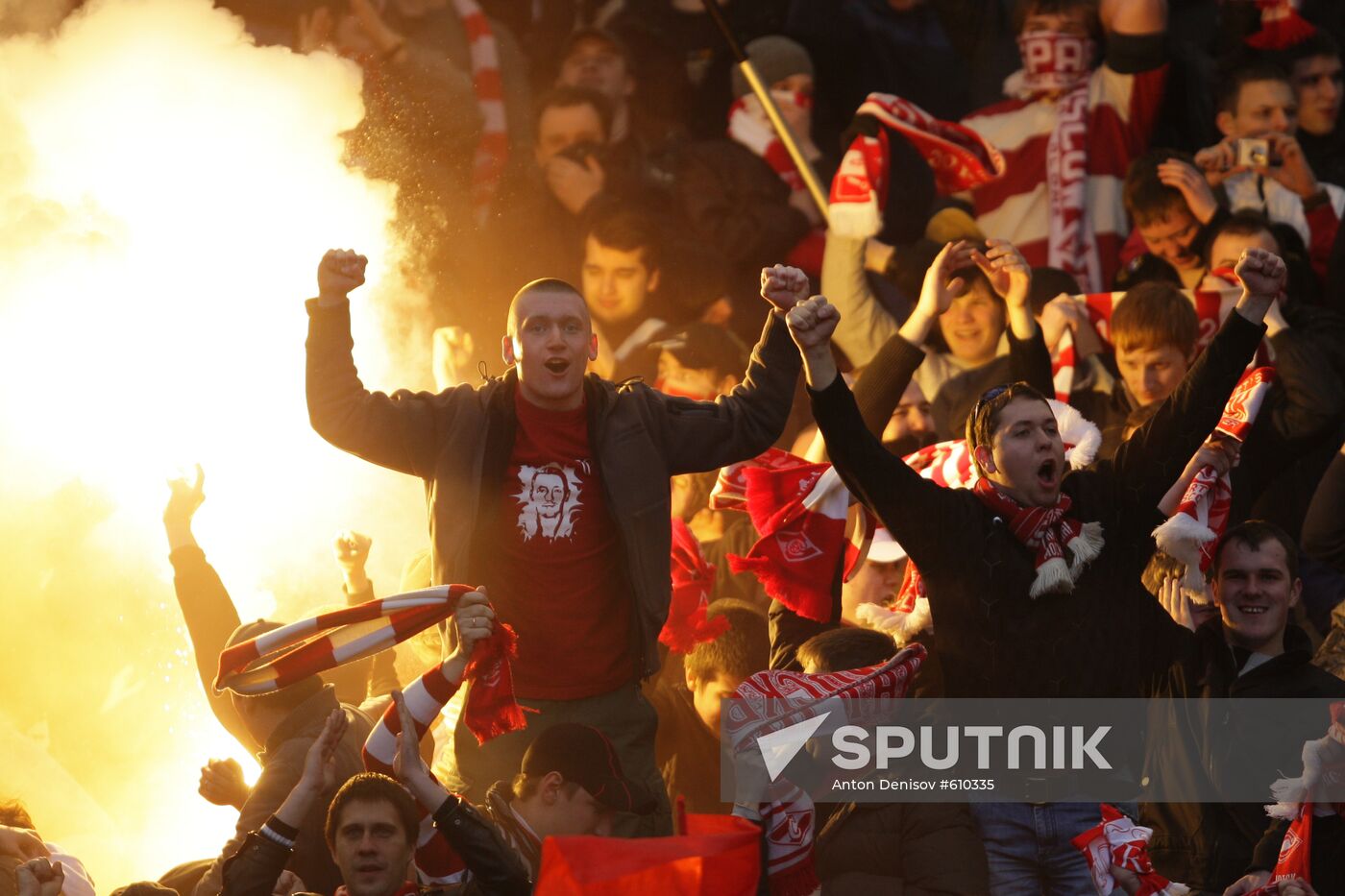 Supporters of Spartak Moscow