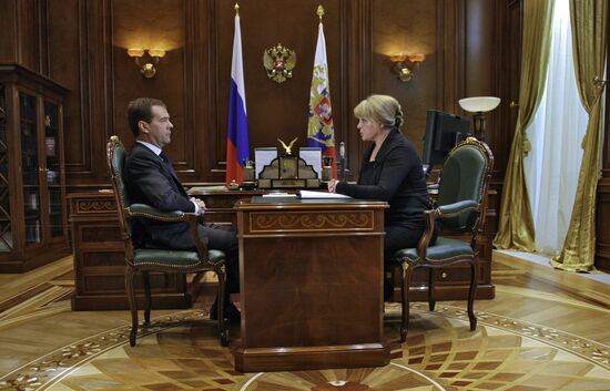 Dmitry Medvedev and Ella Pamfilova