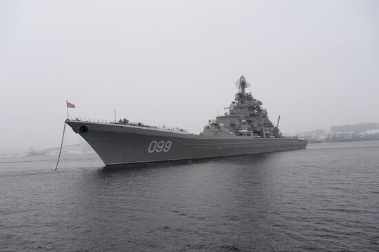Peter the Great guided missile cruiser goes on new long voyage