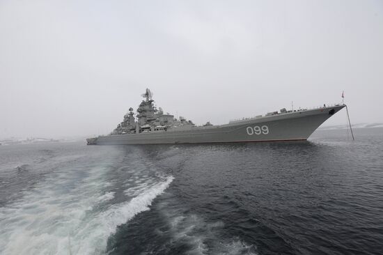 Peter the Great guided missile cruiser goes on new long voyage