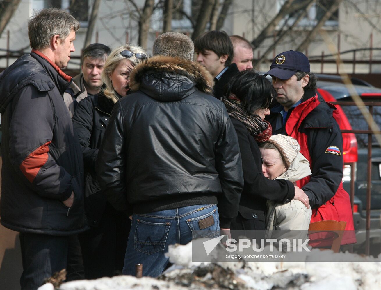 Relatives of people killed in terrorist acts in Moscow's metro