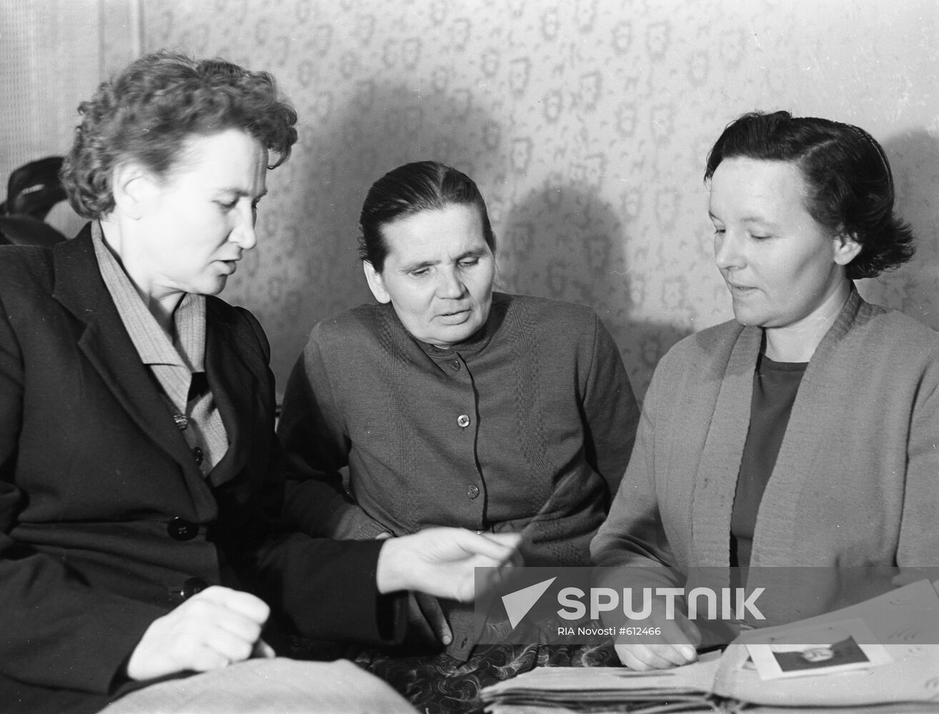 Elena Tereshkova and workers of factory "Krasniy Perekop"