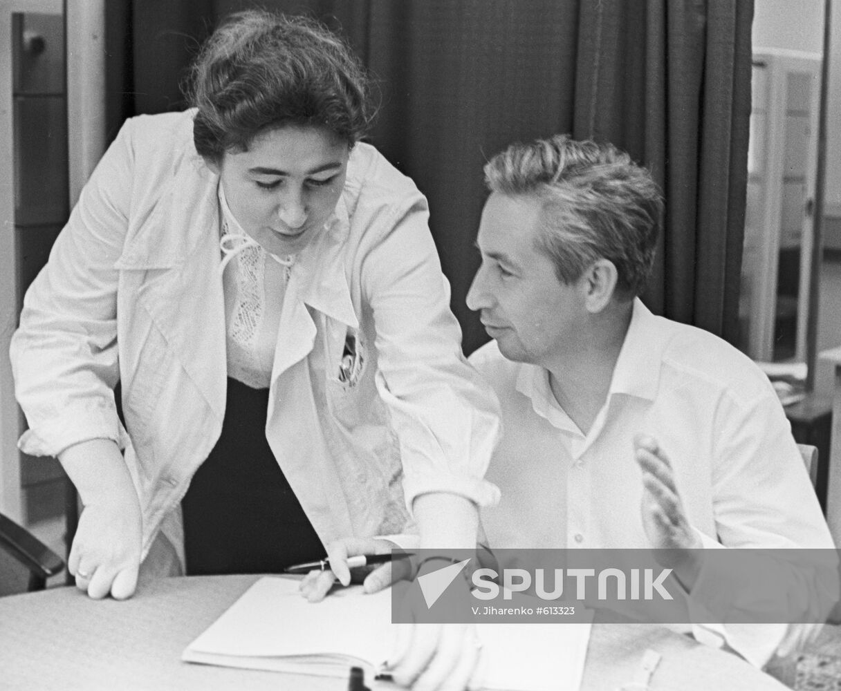 Scientist Ada Kotovskaya and Cosmonaut Konstantin Feoktistov