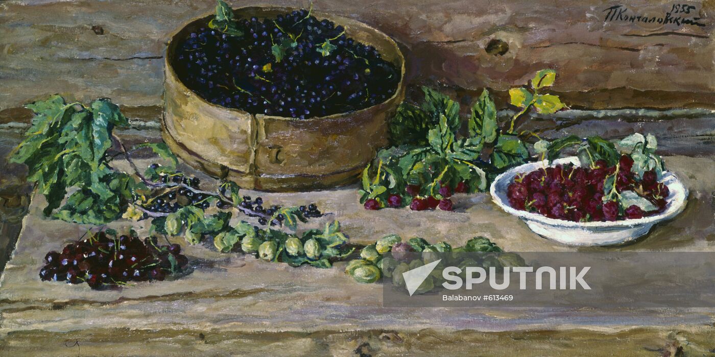 Reproduction of "Black Currants" still life
