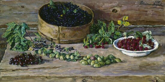 Reproduction of "Black Currants" still life