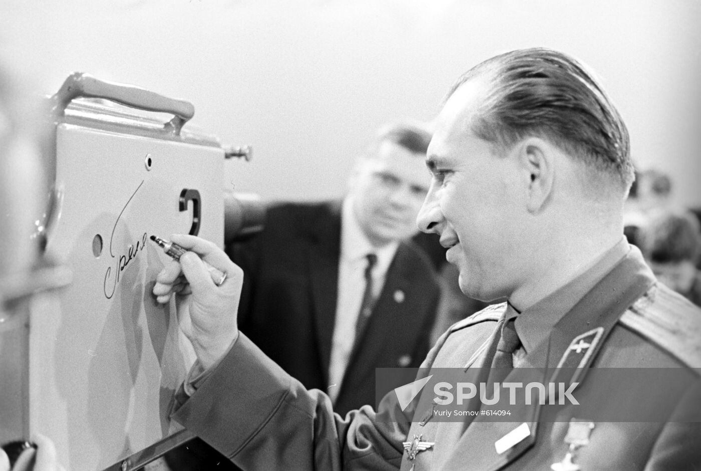 Pavel Belyaev and Alexei Leonov in German Democratic Republic