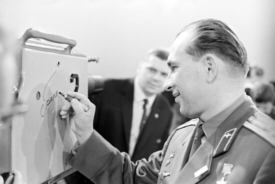 Pavel Belyaev and Alexei Leonov in German Democratic Republic
