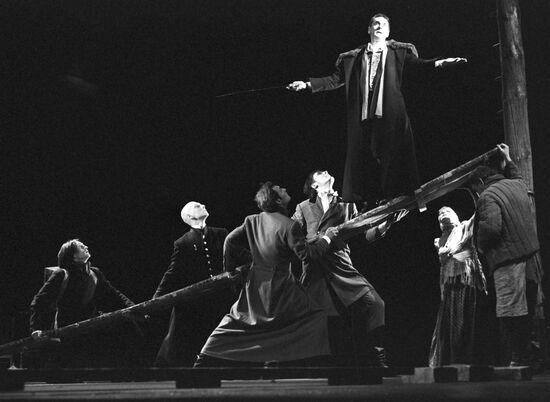 Sergei Makovetsky in scene from play The Government Inspector