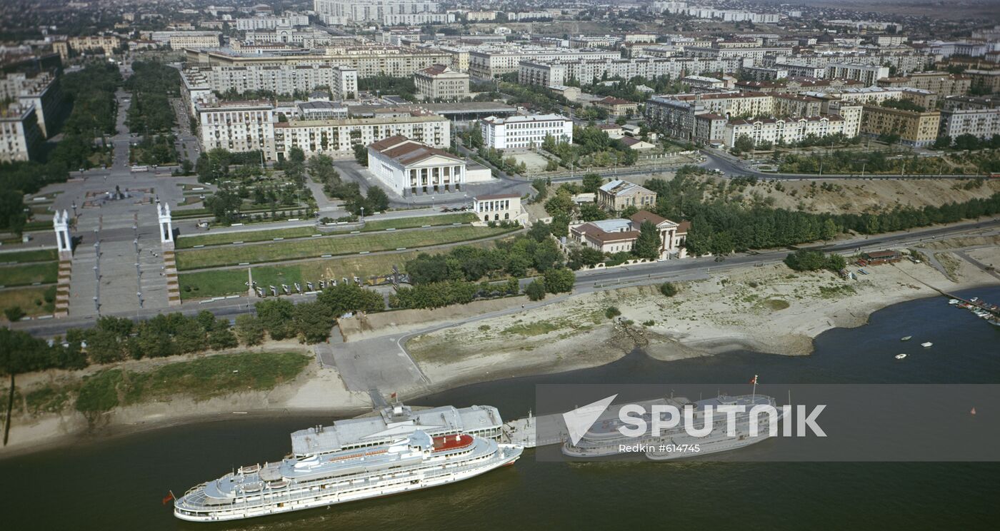 View of a quay in Volgograd