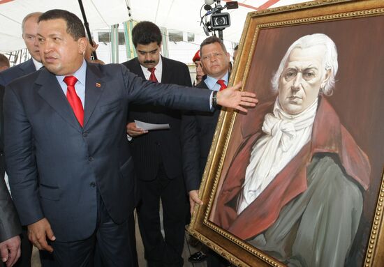 Putin, Chavez aboard "Kruzenshtern" bark