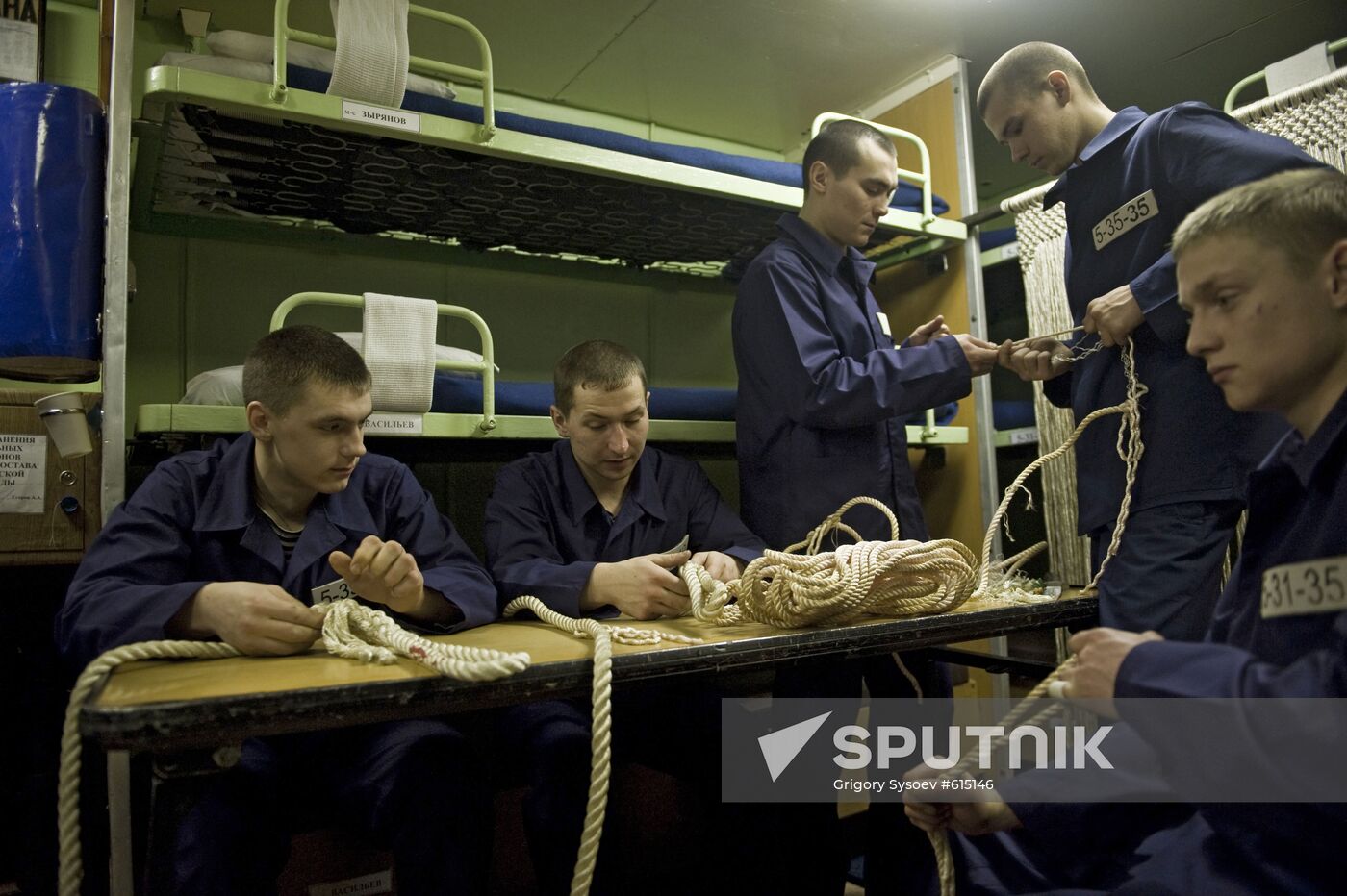 Routine of Pyotr Veliky missile cruiser crew