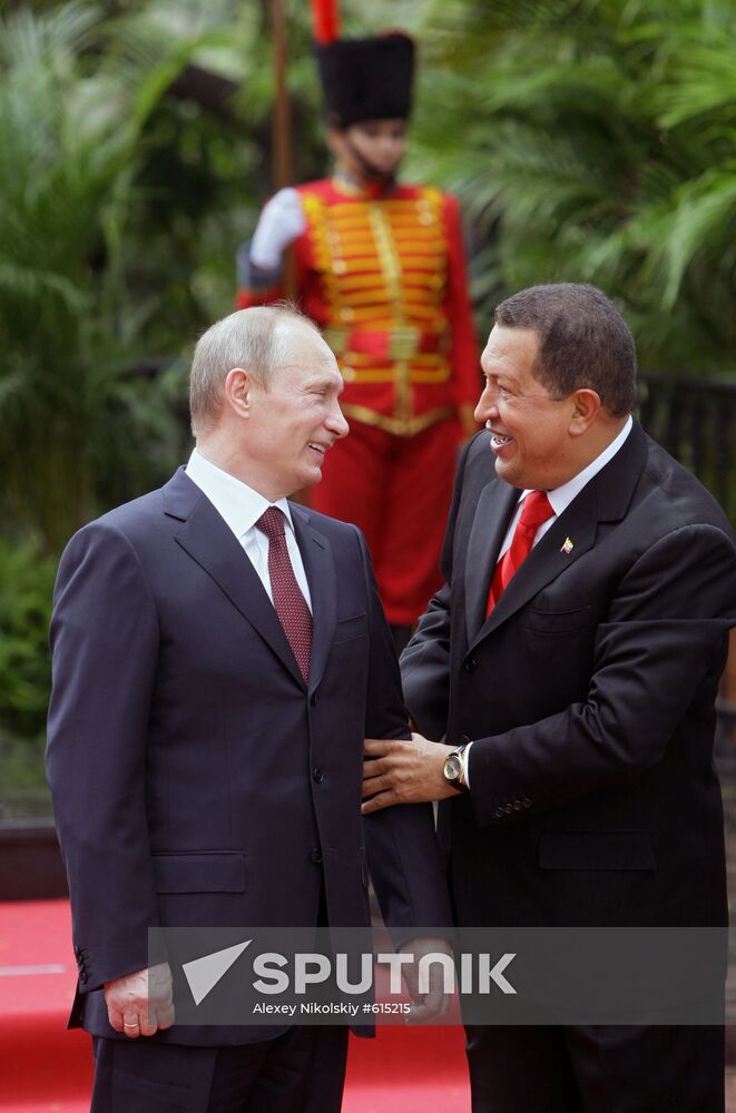 Welcome ceremony for Prime Minister Vladimir Putin in Caracas