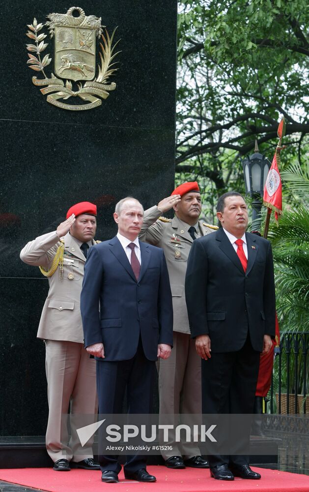 Welcome ceremony for Prime Minister Vladimir Putin in Caracas