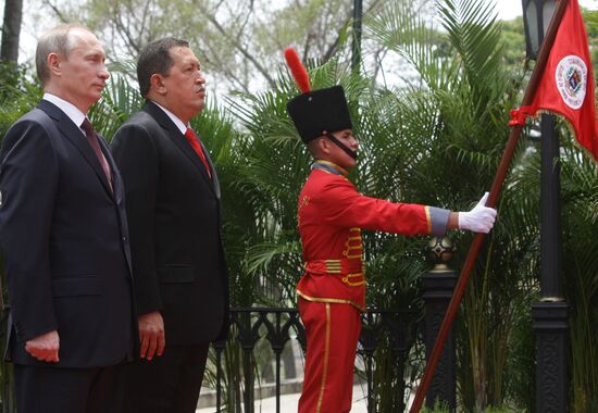 Welcome ceremony for Prime Minister Vladimir Putin in Caracas