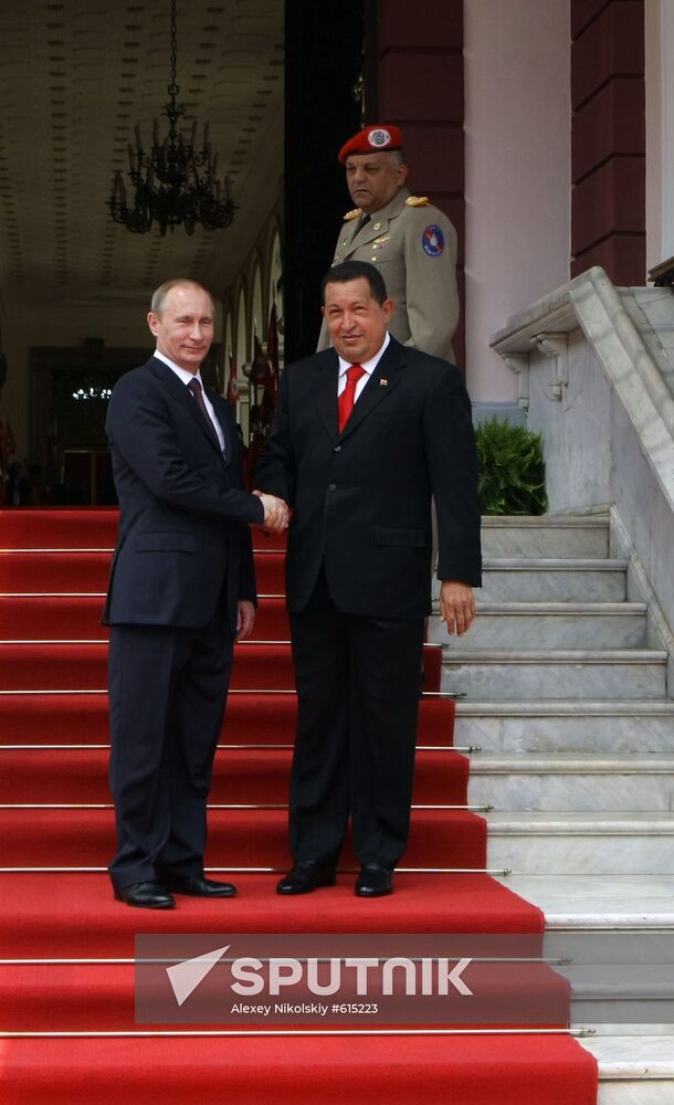 Welcome ceremony for Prime Minister Vladimir Putin in Caracas