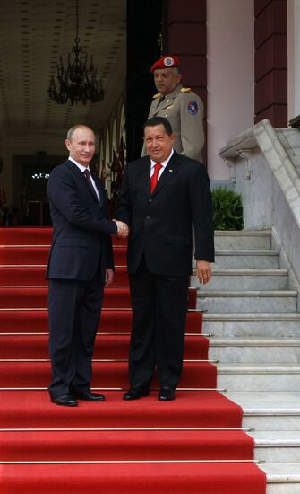 Welcome ceremony for Prime Minister Vladimir Putin in Caracas