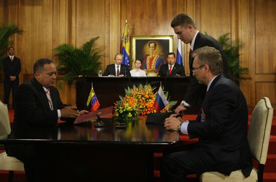 Signing of Russian-Venezuelan agreements