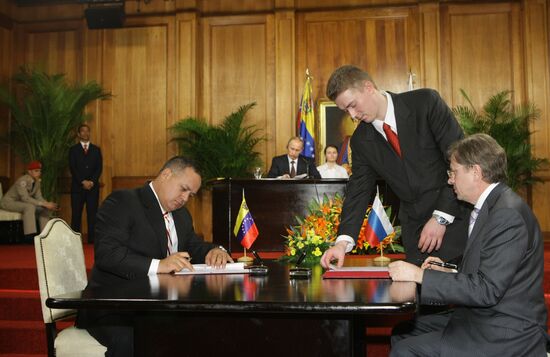 Signing of Russian-Venezuelan agreements