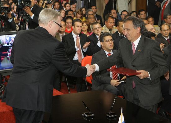 Signing of Russian-Venezuelan agreements