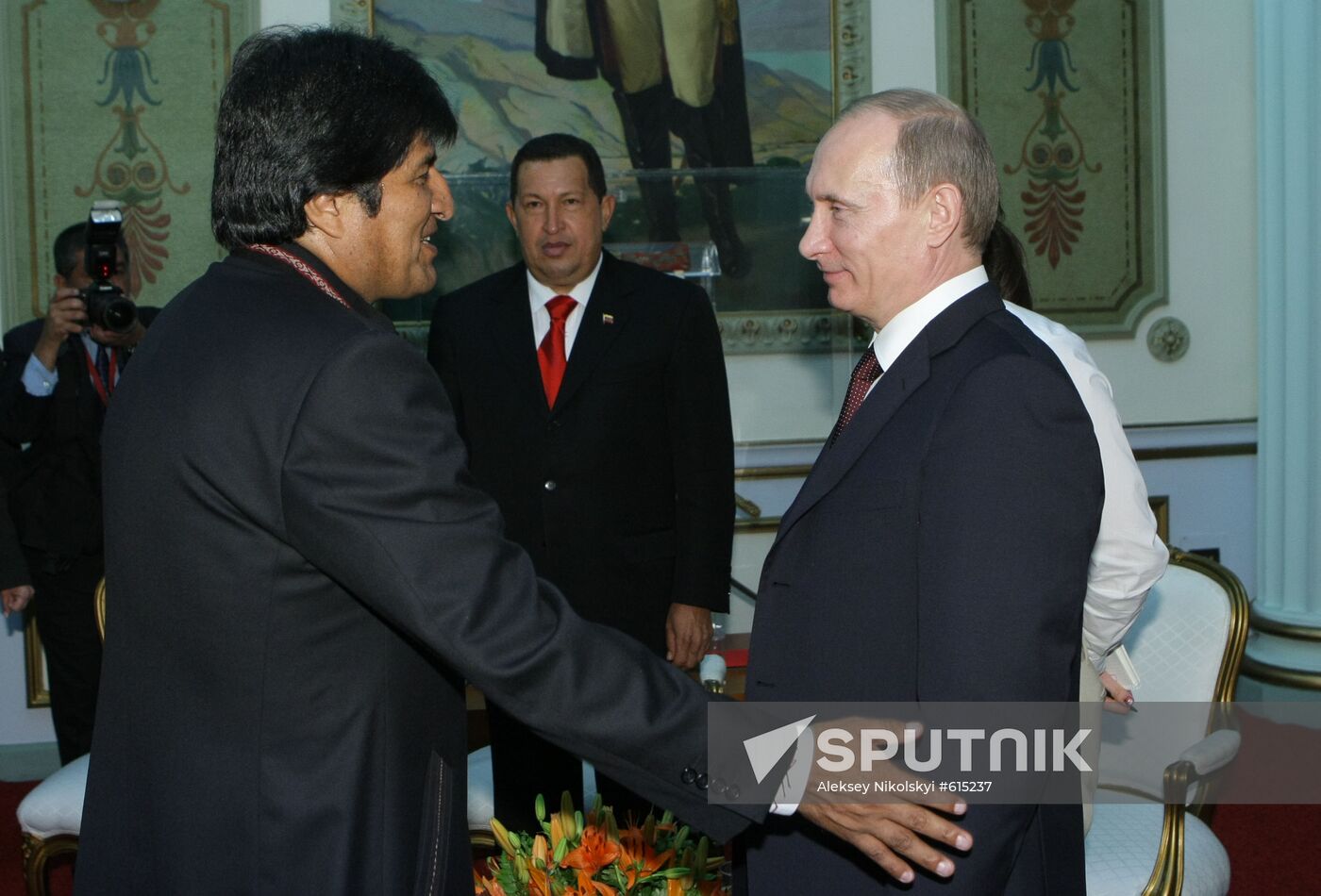 Vladimir Putin meets with Evo Morales