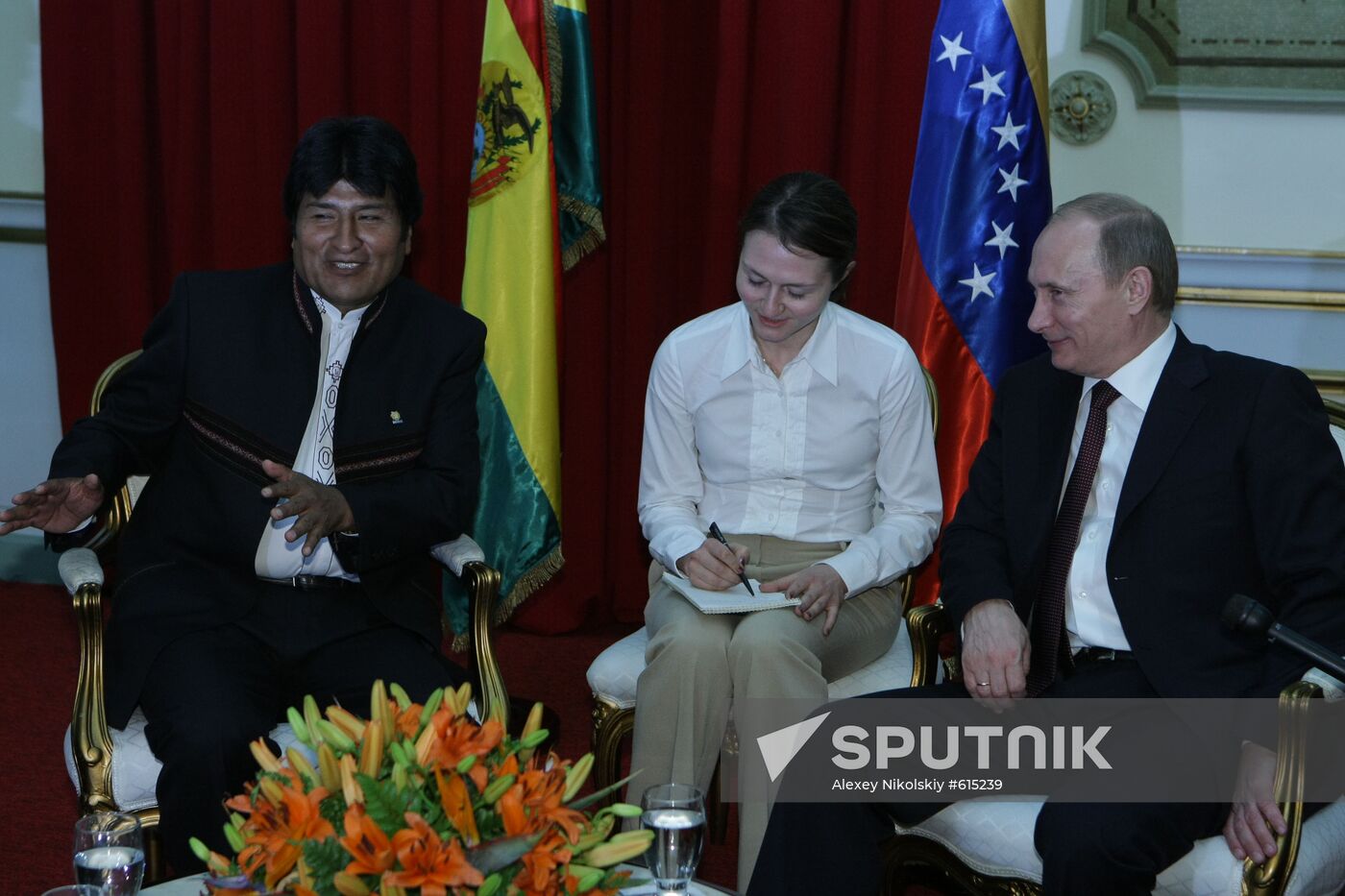 Vladimir Putin meets with Evo Morales
