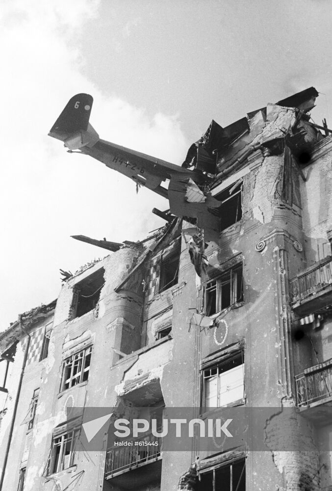 German cargo plane crashed into the building