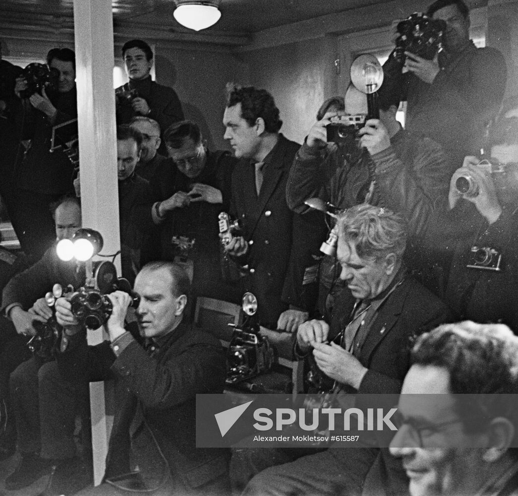 Journalists at a press conference
