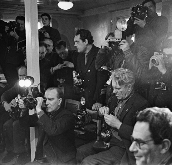Journalists at a press conference