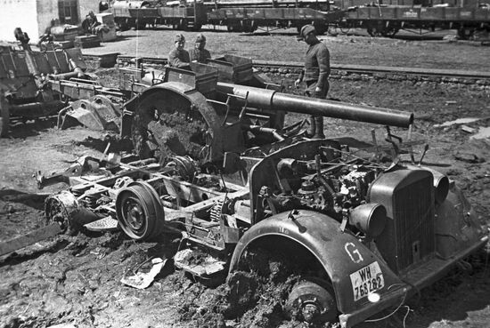 Destroyed and abandoned German equipment