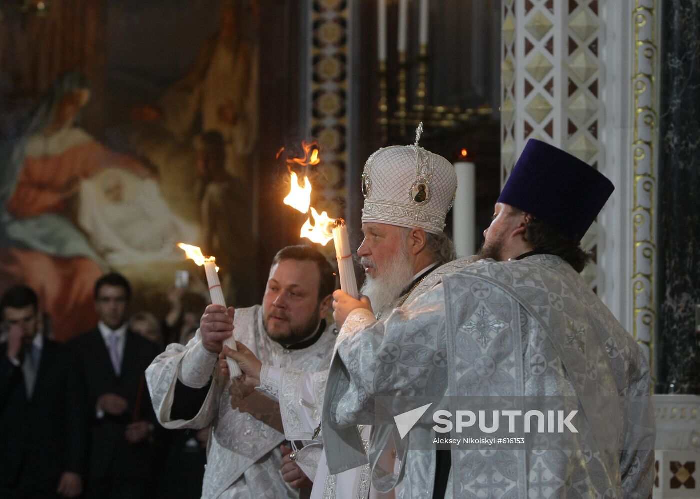 Patriarch Kirill of Moscow and all Russia during Easter service