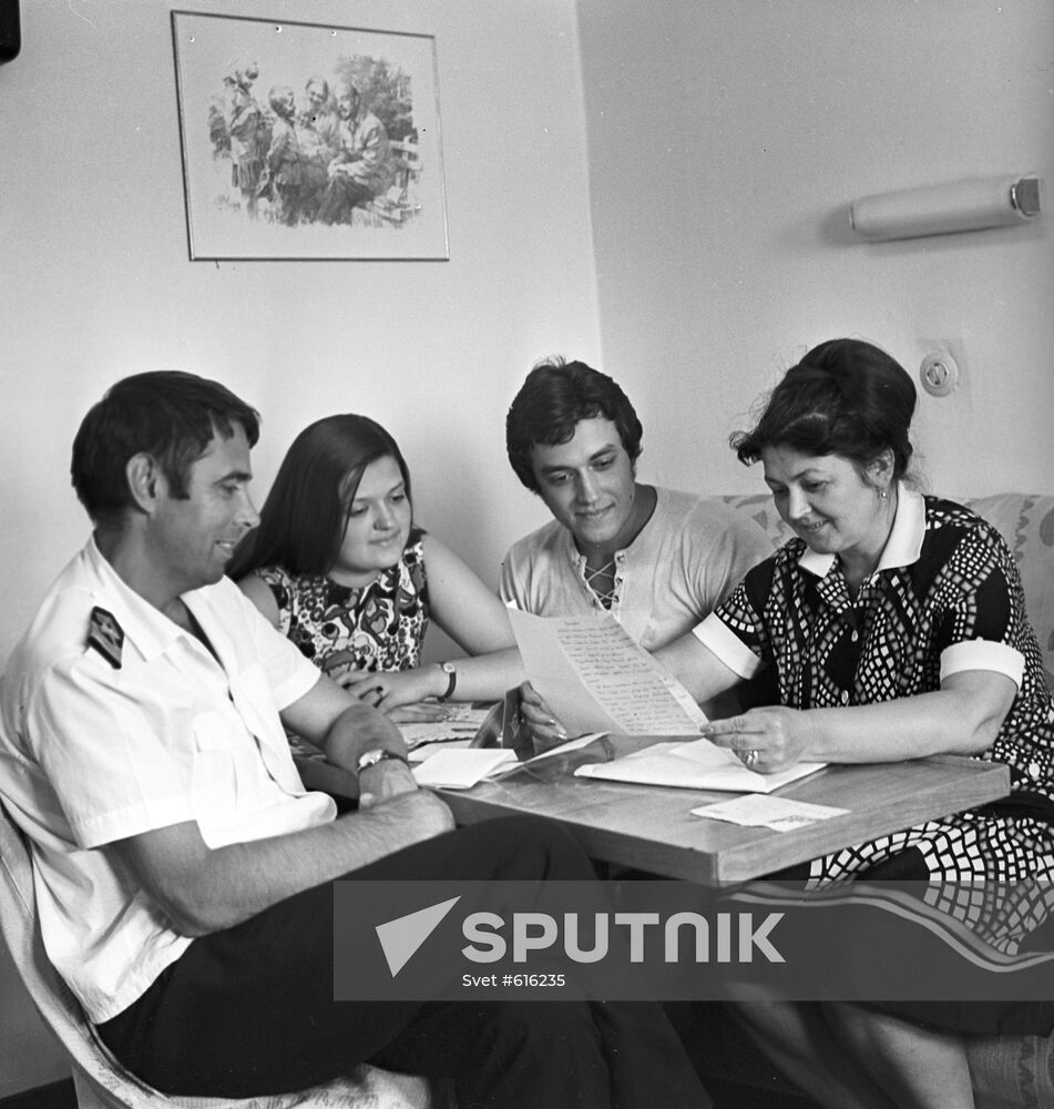 Cosmonaut Vladimir Komarov's family