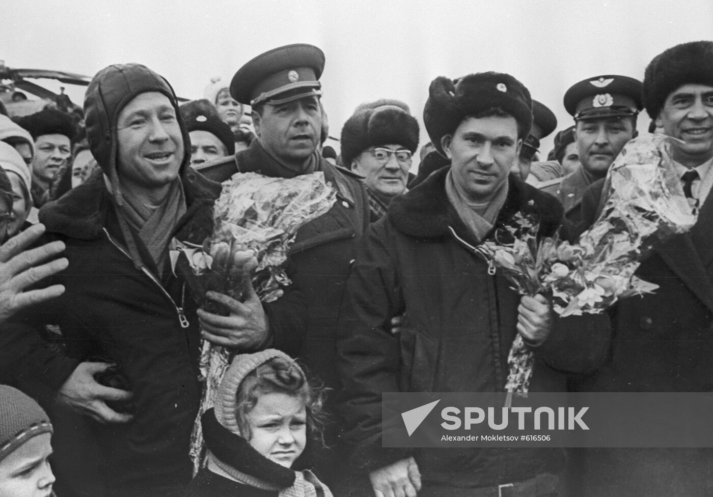Soviet space pilots Alexei Leonov and Pavel Belyaev