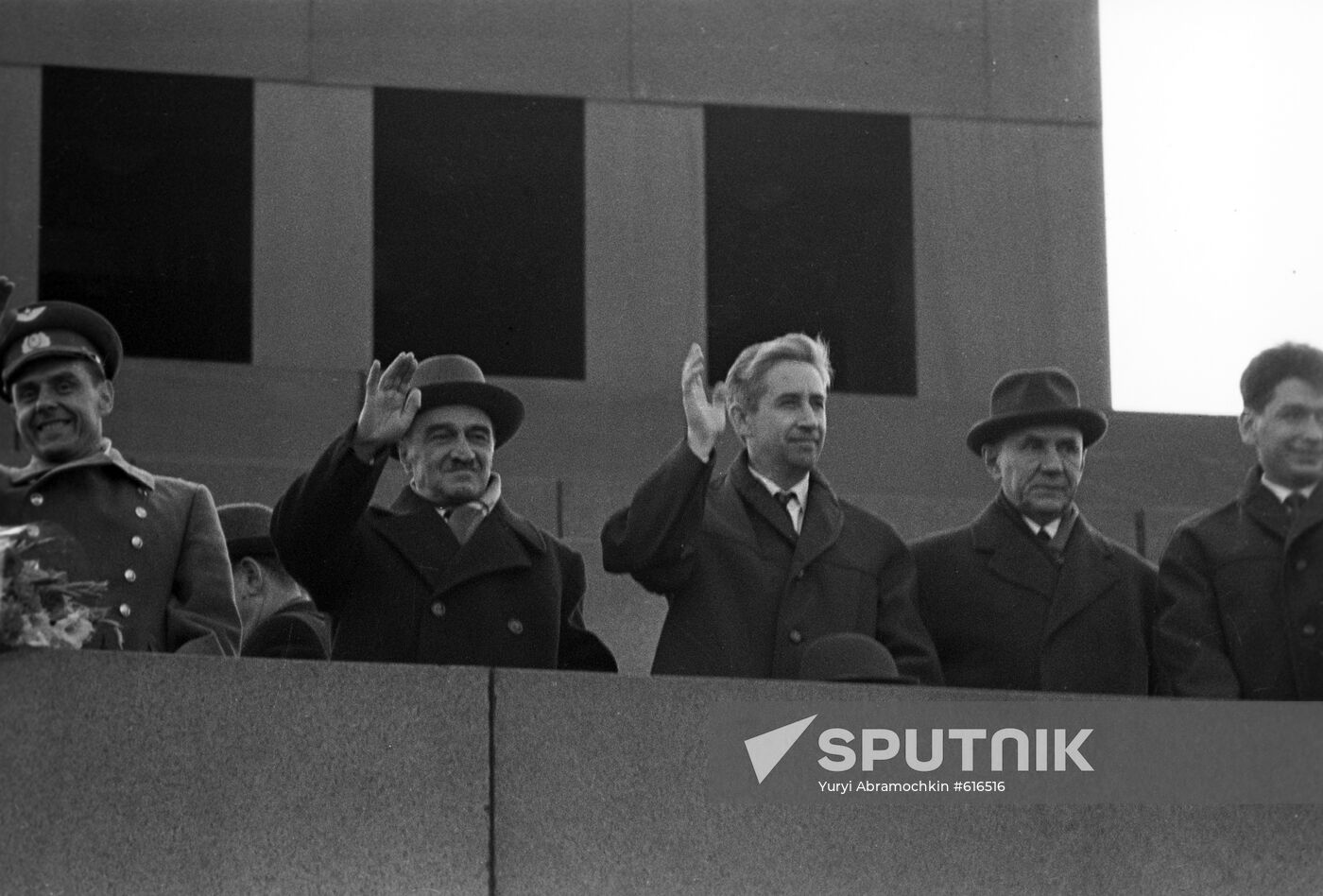 Vladimir Komarov, Anastas Mikoyan, Konstantin Feoktistov, Alexey Kosygin, Boris Egorov