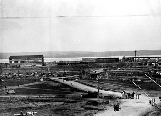 Panoramic view of construction