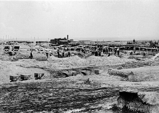 Panoramic view of construction