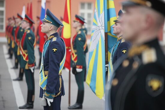Color guards hold joint training for Victory Parade