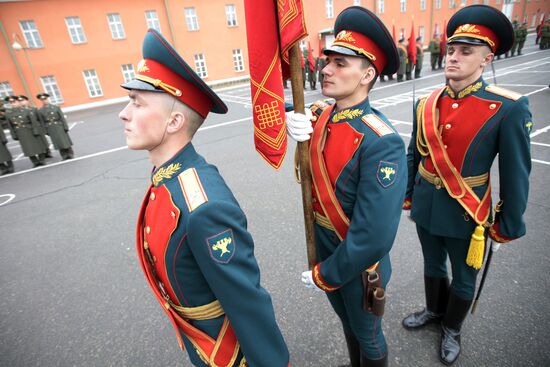 Color guards hold joint training for Victory Parade