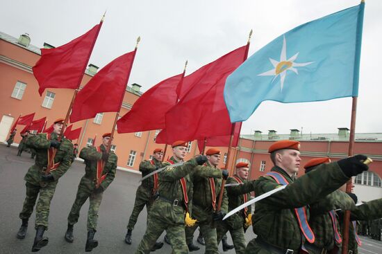 Color guards hold joint training for Victory Parade